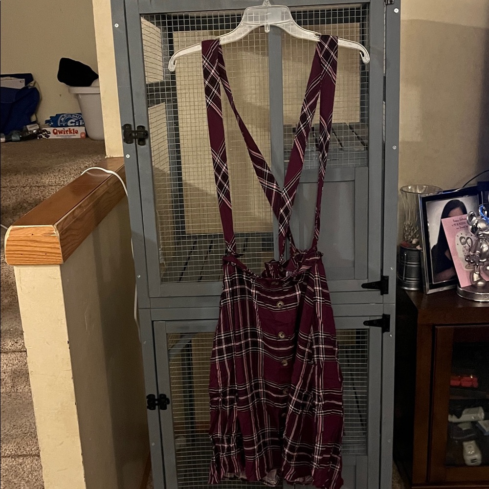 Torrid Dark Red Plaid Skirt
